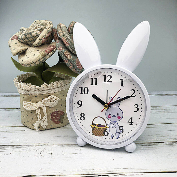 small-alarm-clock-creative-clock-alarm-adorable-rabbit-bedside-cute-childrens-cartoon-mute-clock-student-simple-baby-room-decor