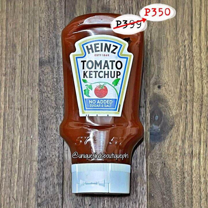 Heinz Tomato Ketchup No Added Sugar Salt sugar free catsup Diabetic