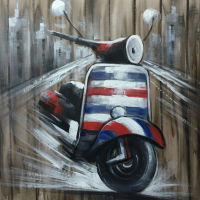 Barocco Abstract Motorcycle Paintings Handpainted Oil Painting on Canvas Modern Handmade Still Life Painting Wall Ar for Home Decor