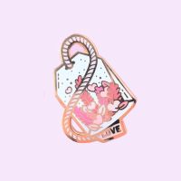 【YF】☢✵  Pink Herbal Potion Enamel Pins Drinkers Lapel Pin Gifts Badge Brooch