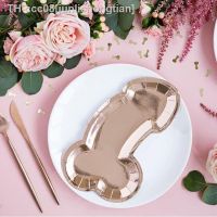 ↂ❐ Bachelor Party Bachelorette Disposable Tableware Rose Gold Paper Plates Bride To Be Disposable Plates Happy Hen Party Supplies