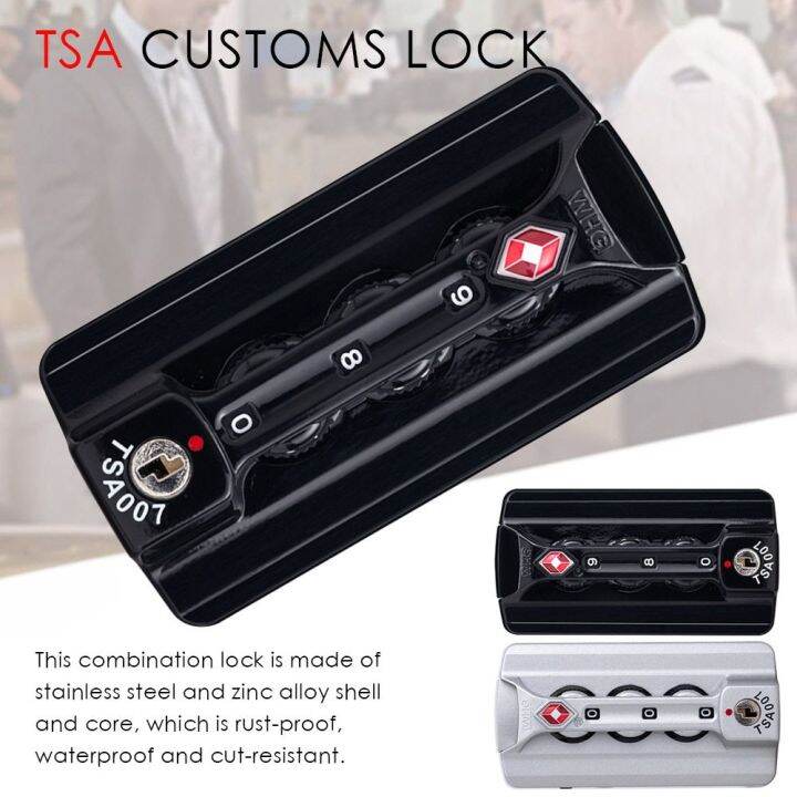 ALEXIS BAGS Hardware Weatherproof Luggage 3 Digit Combination Lock Antitheft TSA Customs Lock
