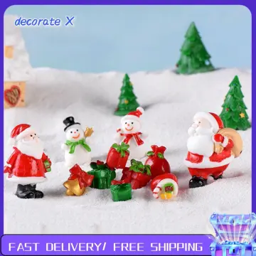 Christmas Miniature Decorations Mini Snowman Figurine Christmas Miniature  Ornaments Mini Christmas Snowmen Desktop Ornaments Resin Xmas Accessories