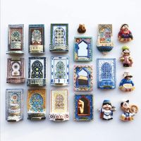 Xinjiang Kashgar Cultural Tourism Commemorative Decoration Craft Gift Resin Magnet Refrigerator Sticker Home Decoration Message Sticker 【Refrigerator sticker】☸◎