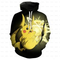 Sudadera con capucha de dibujos animados para niños, ropa de manga larga de Pikachu, Top de moda para niños de 4 a 14 años, 2022