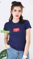 CPS 1980 เสื้อยืดแขนสั้น คอกลม งานป้าย ทรงสวยเข้ารูป  ฟรีไซส์ รอบอก 32-36