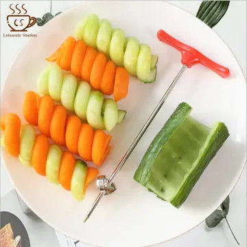 1pc Manual Spiral Slicer, Multifunctional Vegetable/fruit Shredder And Slicing  Tool For Kitchen