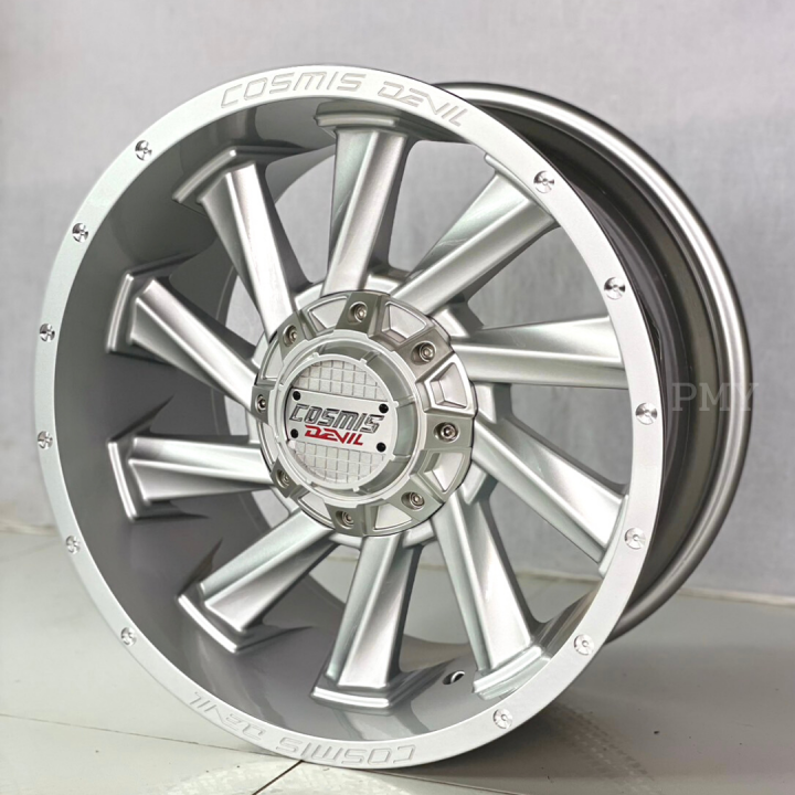 ล้อแม็กขอบ-18x9-0-6x130-139-7-et0-ยี่ห้อ-cosmis-รุ่น-twin-สี-sliver-ราคาต่อ1วง-ขายยกชุด4วงเท่านั้น-ไม่ขายแยก-งานคุณภาพ-รับประกันโครงสร้าง6ปี