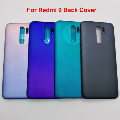 สำหรับ Xiaomi Redmi 9 ฝาหลังแบตเตอรี่ด้านหลังฝาครอบเปลี่ยนสำหรับ Redmi 9 Redmi9 เคสโทรศัพท์ + กาวสติกเกอร์-lfdddd