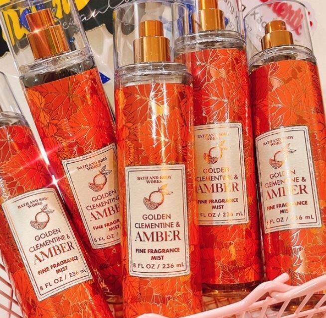 100 Authentic US/CANADAGolden Clementine & Amber Bath and Body Works