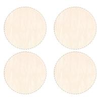 4pcs 30cm Natural Wooden Basket Bottom with Hole, Circle Blank Wood Base for DIY Knitting Crochet Bag Bottom Shaper