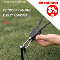 1 Set Tent Fixed Buckle Pulley Tensioner Adjustable Rope Fastener Ratchet Hangers Lights Lifting Camping Awning Wind Rope