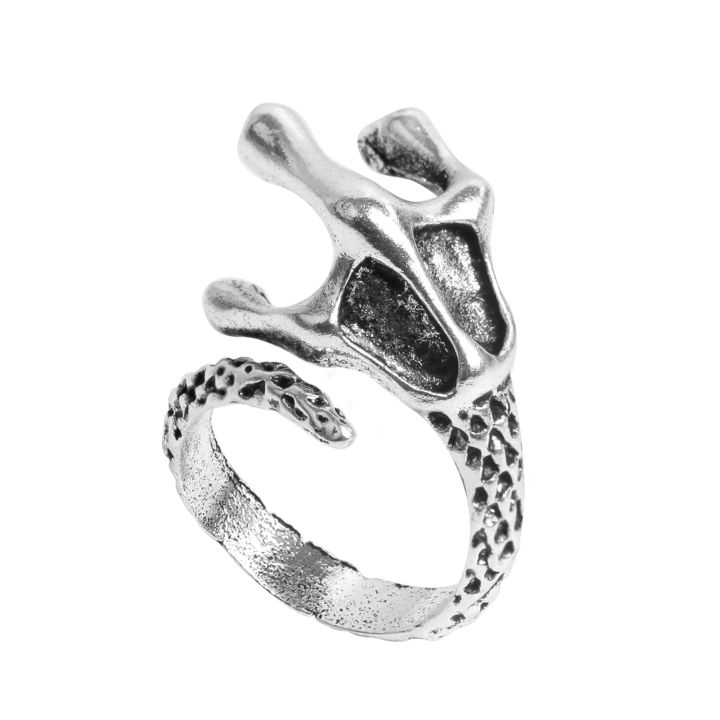 ilovediy-แหวนรูปร่างมังกรแนวพังก์ย้อนยุคแบบปรับได้-แหวนเงินฮิปฮอปสำหรับผู้ชายผู้หญิงแหวนสไตล์ตามท้องถนนแนวโกธิคแฟชั่นเครื่องประดับอัญมณีของขวัญ