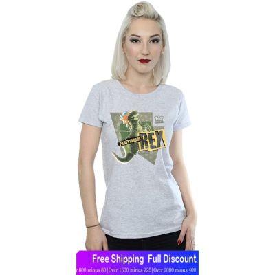 เสื้อยืดพิมพ์ลายแฟชั่น ดิสนีย์เสื้อยืดลำลอง Disney Womens Toy Story Partysaurus Rex T-Shirt Disney T-shirt