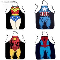 ♧﹍ Funny Sexy Apron Superhero Waterproof Apron Kitchen Cooking Aprons Dinner Party Cooking Bib BBQ Apron