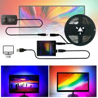 DIY TV USB WS2812B LED Backlight Belt Computer Display Fantasy Decorative Light 60LEDs Background Strip