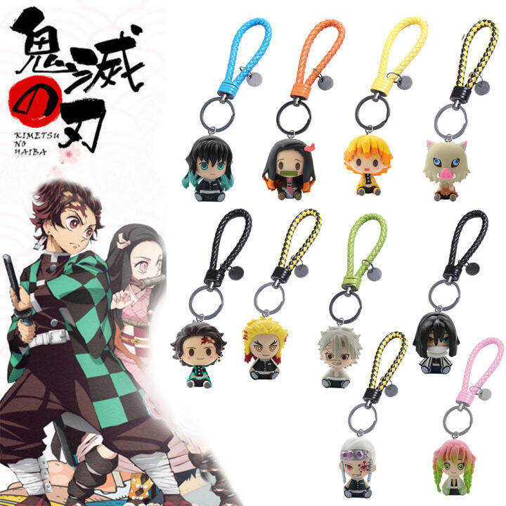 FLOW TOP Kimetsu No Yaiba Model Nezuko Key Rings Action Figures