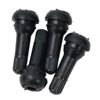 4 Pcs Black TR412 Valve Stems With Dust Caps With Caps Tyre Rubber Valves Car Tubeless Car Wheel Tire For ATV Moto Valve Stems Caps Adapters