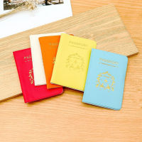 PVC Solid Women Men Passport Cover Card Holder Multi-Function Cute ID Bank Card Bag PU Leather Wallet Case Travel Accessories