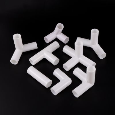 ；【‘； 4Pcs 19Mm Inside Diameter PVC Connector 60 90 120 135 Degree  Straight Elbow Cross Tee Type  Connector Garden Water Connector