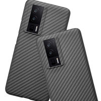 Case for Xiaomi Redmi K60 &amp; POCO F5 Pro Ultrathin Real Carbon Fiber Aramid Cell Mobile Phone Cover Protection Shell