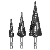 4-12/4-20/4-32mm M35 Cobalt Tiain Coated HSS Step Drill Bit High-Speed Steel Cone Metal Drill Bits Tool Set Stainles Hole Cutter