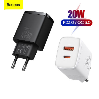 2021Baseus 20w Usb Charger Quick Charger 3.0 Adapter 5A EU Plug Fast Charging Travel Wall Charger For iPhone for Samsung for Xiaomi