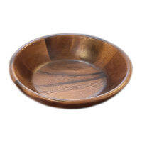 ชามไม้ทรงตื้น ขนาด 10 นิ้ว : Wooden Shallow Bowl 10"