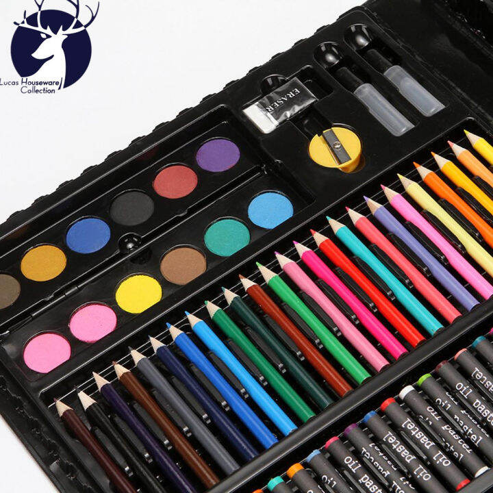 168 PCS Rollerball Pen Colorful Pencil Wax Crayon Oil Painting Brush