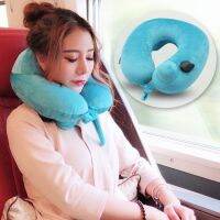 หมอนรองคอปั๊มลม แบบพกพา พับเก็บง่าย สำหรับเดินทาง (Press Pump Neck Pillow)