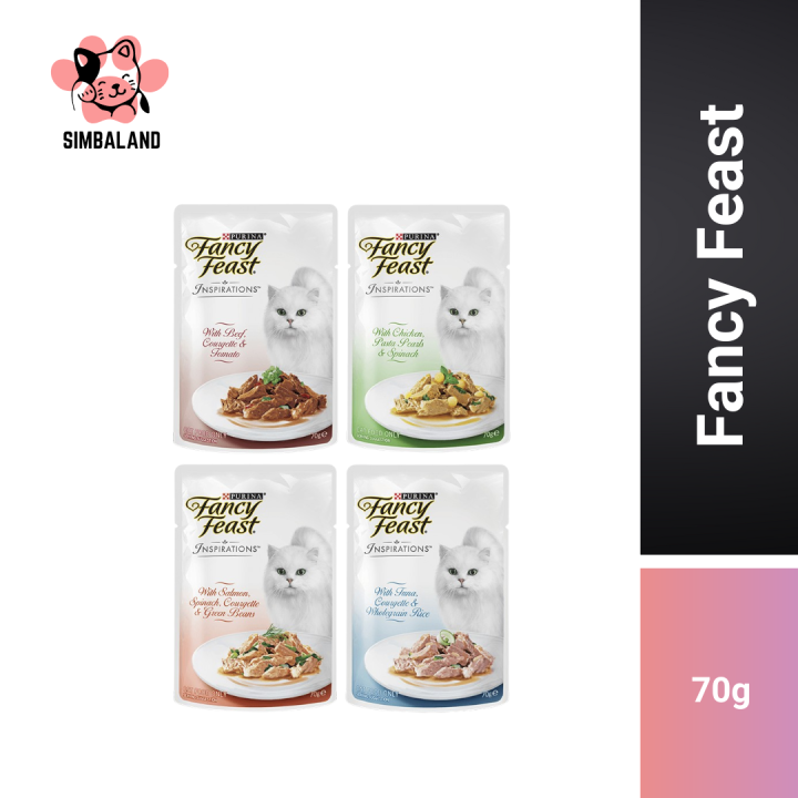 Purina Fancy Feast Inspirations Chicken Silky Pasta Pearls &amp; Spinanch ...