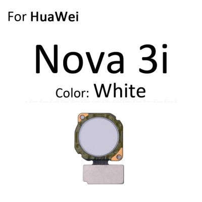 เครื่องสแกนลายนิ้วมือขั้วต่อสำหรับ Huawei Nova 5i 4 3 3i 3e ปุ่มส่งคืนเซ็นเซอร์สัมผัสปุ่มโฮมสายเคเบิลงอได้เชื่อมต่อกุญแจ