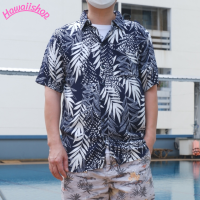 Hawaiishop เสื้อฮาวาย แขนสั้น ผู้หญิงผู้ชายใส่ได้ ใส่ไปทะเล ผ้าบางใส่สบาย พร้อมส่ง