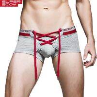 【YF】✠◊✇  Brand Mens Cotton Men Shorts Drawstring Penis Designed Gay Boxers Man