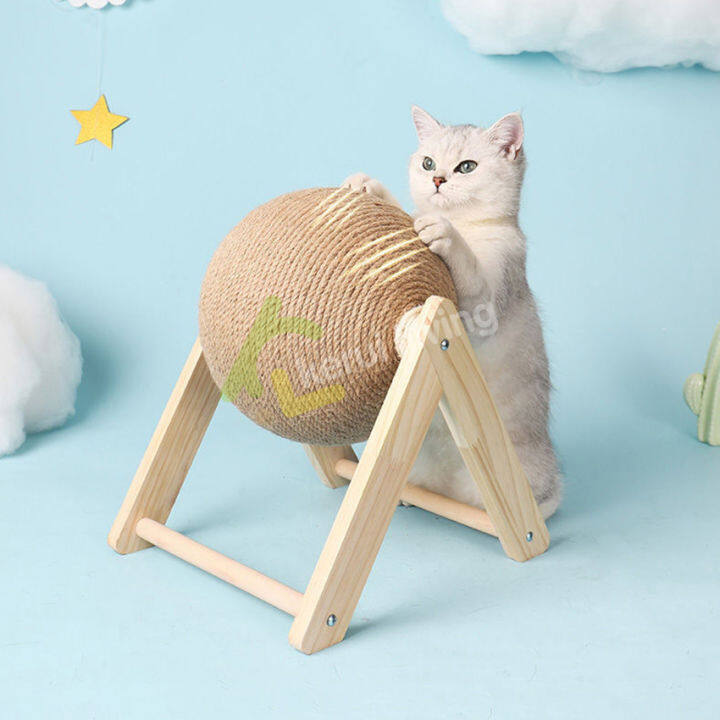 ลูกบอลลับเล็บแมว-cat-scratching-ball-ที่ข่วนลับเล็บแมว-บอลฝนเล็บแมว-ที่ลับเล็บแมว-ที่ฝนเล็บแมว-อุปกรณ์สัตว์เลี้ยง-มีลูกบอลหมุนได้-ที่ข่วนเล็บ