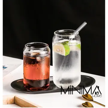 Cola Can Shaped Glass Cup Transparent Glass Tea Coffee Mug Ice Beer Cup  Juice Milk Drinking Cup Mug Bar Cocktail Cup 400ml/550ml