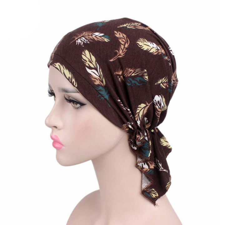 หมวกคีโม-shiqinbaihuo-สำหรับผู้หญิงมะเร็งหมวกมุสลิมหมวกผ้าห่อแบบยืดบีนนี่ผ้าคลุมผมผ้าพันหัว