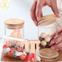 Family 10Pcs 230Ml Glass Round Food Storage Tank With Lid Kitchen Coffee Beans Tea Grains Canister Home Nut Tea Leaf Storage Jar