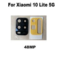 ของแท้ใหม่สำหรับ Xiaomi Mi ฝาปิดเลนส์หลังกระจกกล้องถ่ายรูป10 Lite พร้อมกรอบกาวสติกเกอร์กาวอะไหล่ทดแทน4G 5G