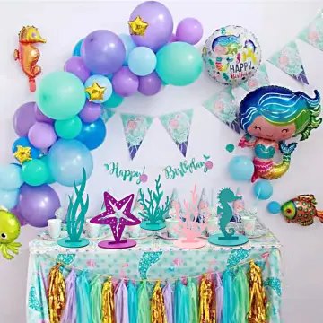 🔥🔥【COD+IN STOCK】2pcs/set Mermaid Party Felt Decorations DIY