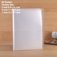 【HOT】▫☜❇ 80 Pockets Matting Transparent Cover Photo Album for 5/6/7 Inch Postcard Photoes Book Board Game Cards Sleeve Holder Albums