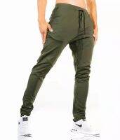 （Ready Stock）? Cotton Muscle-Showing Style Autumn And Winter European And American Solid Color Sports Fitness Mens Trousers Running Training Casual Tappered Pants YY