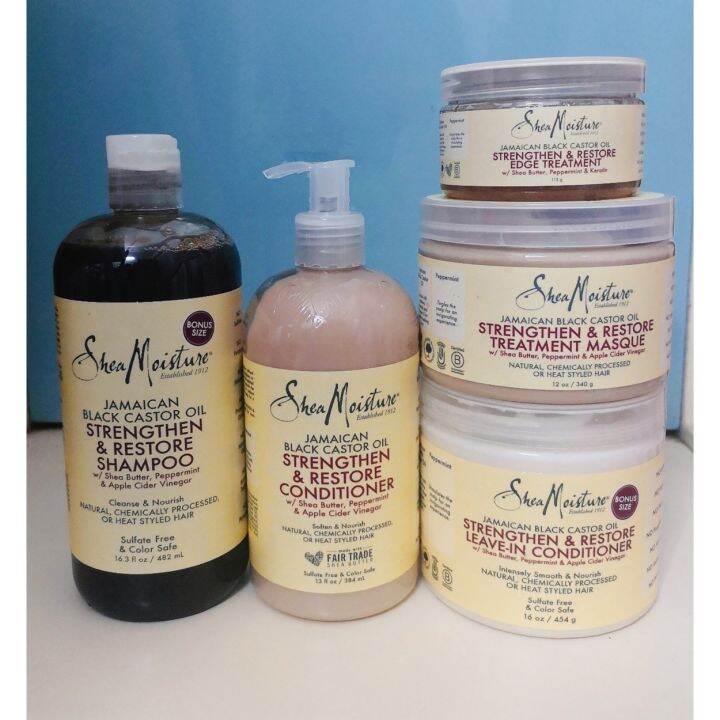 Shea Moisture Jamaica black disposable conditioner castor oil shampoo
