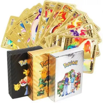 10000Spanish Pokémon Cards Metal Pokemon Letters Spanish Pokemon Iron Cards  Mewtwo Pikachu Gx Charizard Vmax Cartas