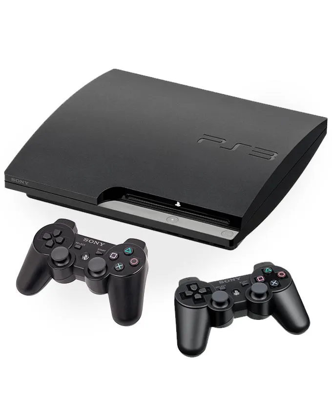 dobbelt F.Kr. Boost Playstation 3 Slim Console (10 Premium Games Installed - Can't Read Disc)  PS3 Unit Game System, 10 Games Installed (GTA 5,The Sims 3, Minecraft,  Fight Night Round 4, etc), Mint Condition, 2