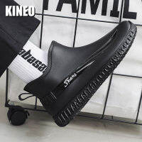 KINEO รองเท้าสั้นฝนบูทสำหรับกันน้ำผู้ชาย Sepatu Kebun ลุยฝนเชลซี,รองเท้าสำหรับทำงานนิ่มยางกันลื่นสำหรับกิจกรรมกลางแจ้ง Comfort ตกปลาสำหรับผู้ใหญ่