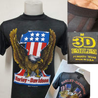 เสื้อผ้าบางฮาเลย์ Harley-Davidson ผ้ามุ้งบางใส่สบาย สไตล์วินเทจ ป้ายVintage 3D EMBLEM [ S M L XL ]