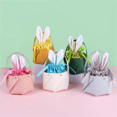 Party Gift Box Tote Party Supplies Rabbit Ears Colorful Egg Bunny Candy Bag Easter