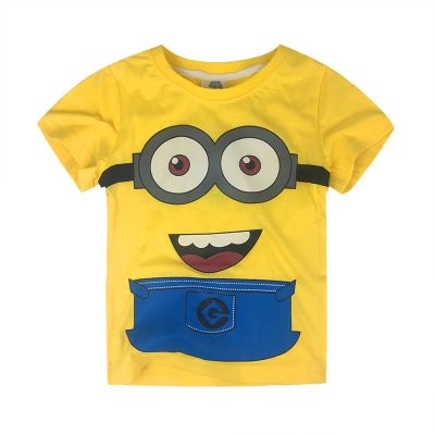 Boy Cotton Short Sleeve T-shirt Childrens Clothing Kids Minions T-shirt