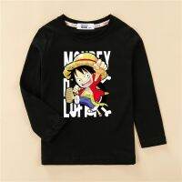 ™◊﹊ One Piece boys long sleeve t-shirt [เสื้อยืดผ้าฝ้าย๑๐๐ ]เสื้อยืด LUffy kids tops สำหรับเด็ก ลูฟี่ เสื้อเด็กชาย